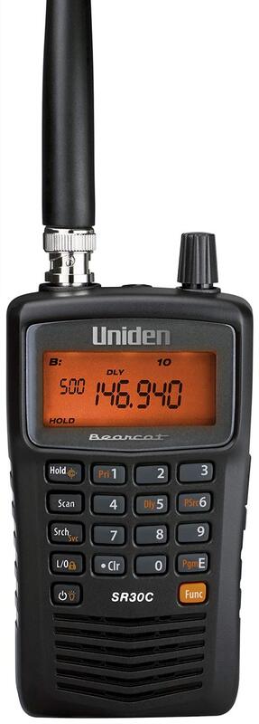 Uniden Bearcat SR30C, 500-Channel Compact Handheld Scanner, Close Call RF Capture, Turbo Search, PC programable, NASCAR