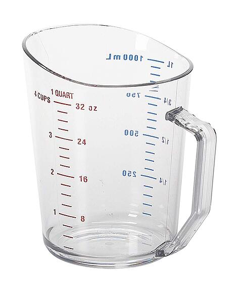Cambro Measure Cup 1 Quart Clear (100MCCW135) 1-Quart