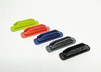 PenPal, LLC Rubber Pen/Pencil Holder by PenPal, LLC, *25 Pack,* black, dark grey, light green, dark blue or red (Dark Blue) Blue,green,grey