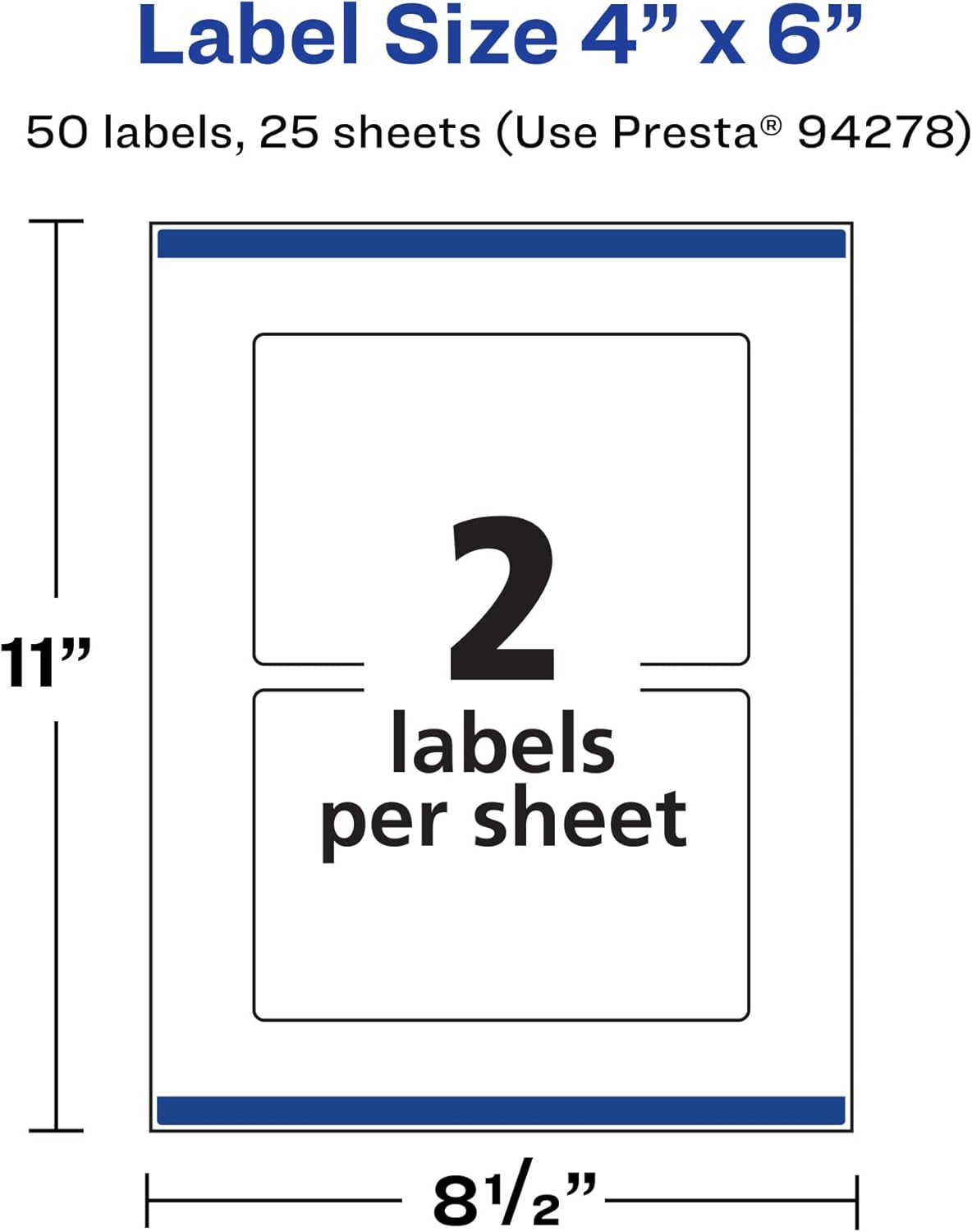 AVERY Durable Waterproof Rectangle Labels, Sure Feed Technology, 4" x 6", Print-to-the-Edge