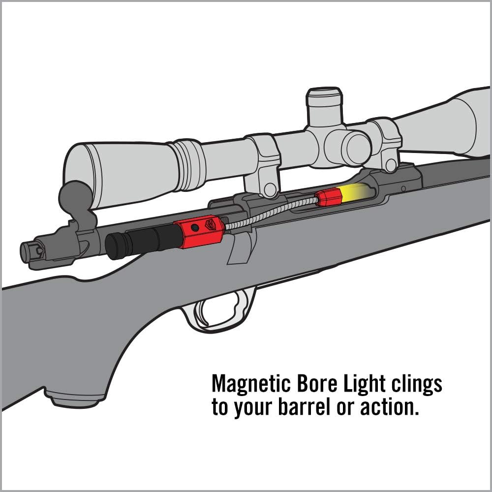 Real Avid Bore Light, Magnetic, High Intensity LED Bore Illuminator with 5” Flexible Neck for Hands Free Operation