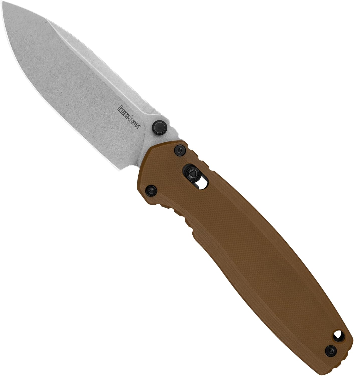 Kershaw Broadside Folding Knife, 3.5" D2 Steel Blade, G10 Handle, Durable and Reliable Tool for Everyday Tasks