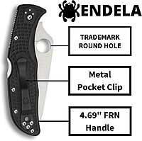 SPYDERCO Endela Lightweight Folding Knife with VG-10 Blade and FRN Handle