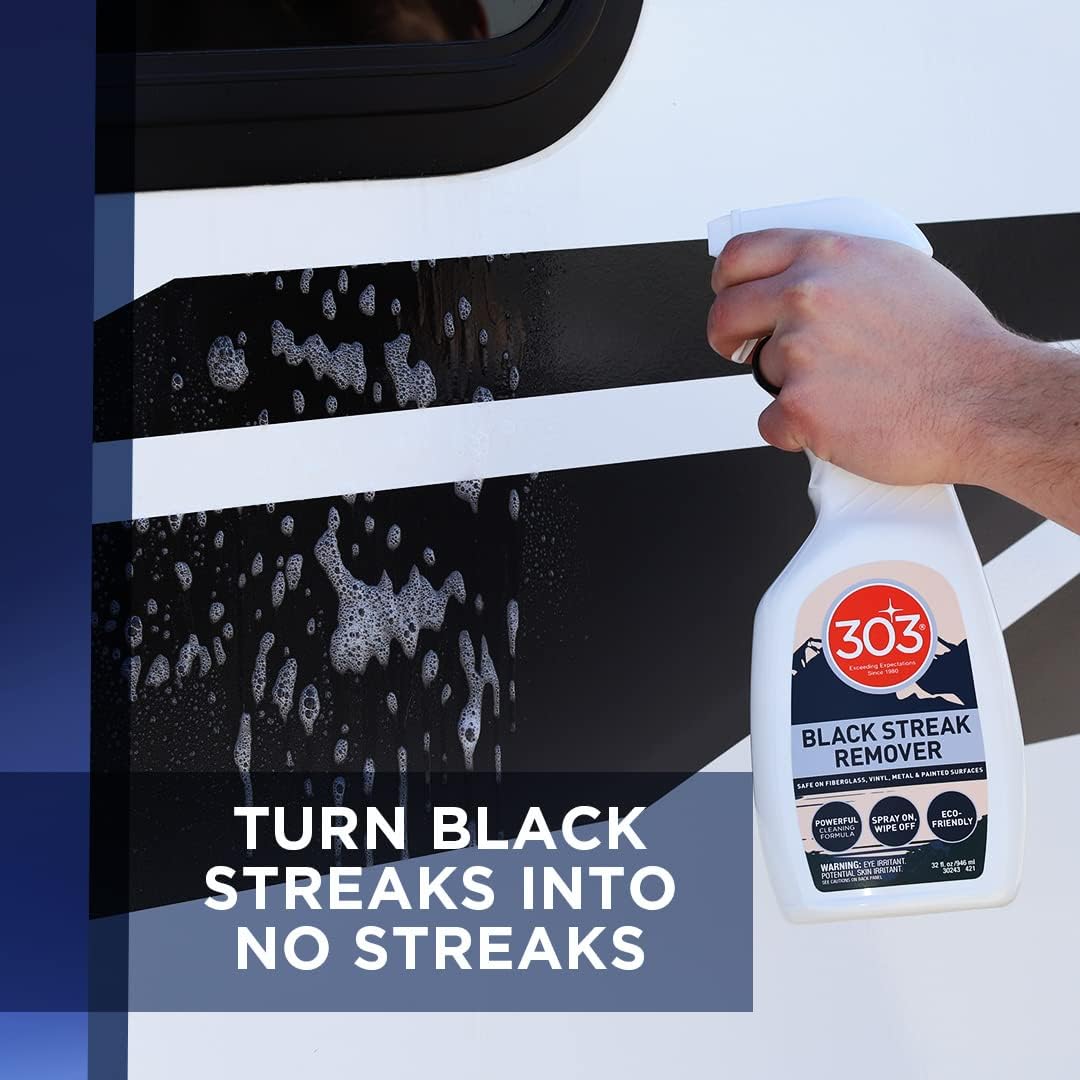 303 Products Black Streak Remover - Removes Black Streaks and Dirt, Provides A Clean, Streak-Free Finish on RVs, Campers