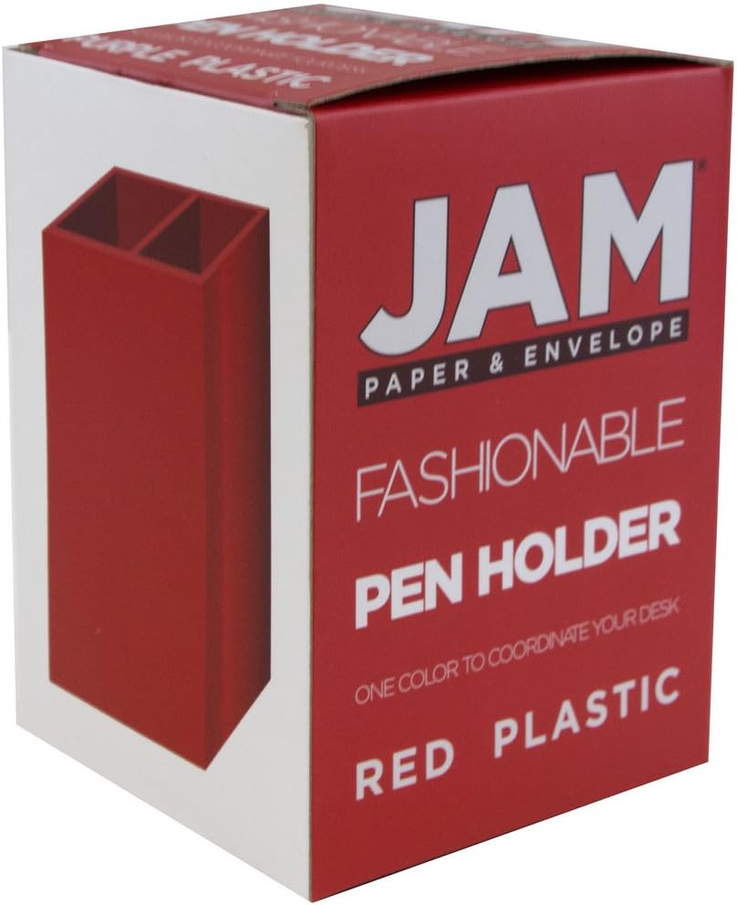 JAM PAPER Plastic Pen Holder - Desktop Pencil Cup