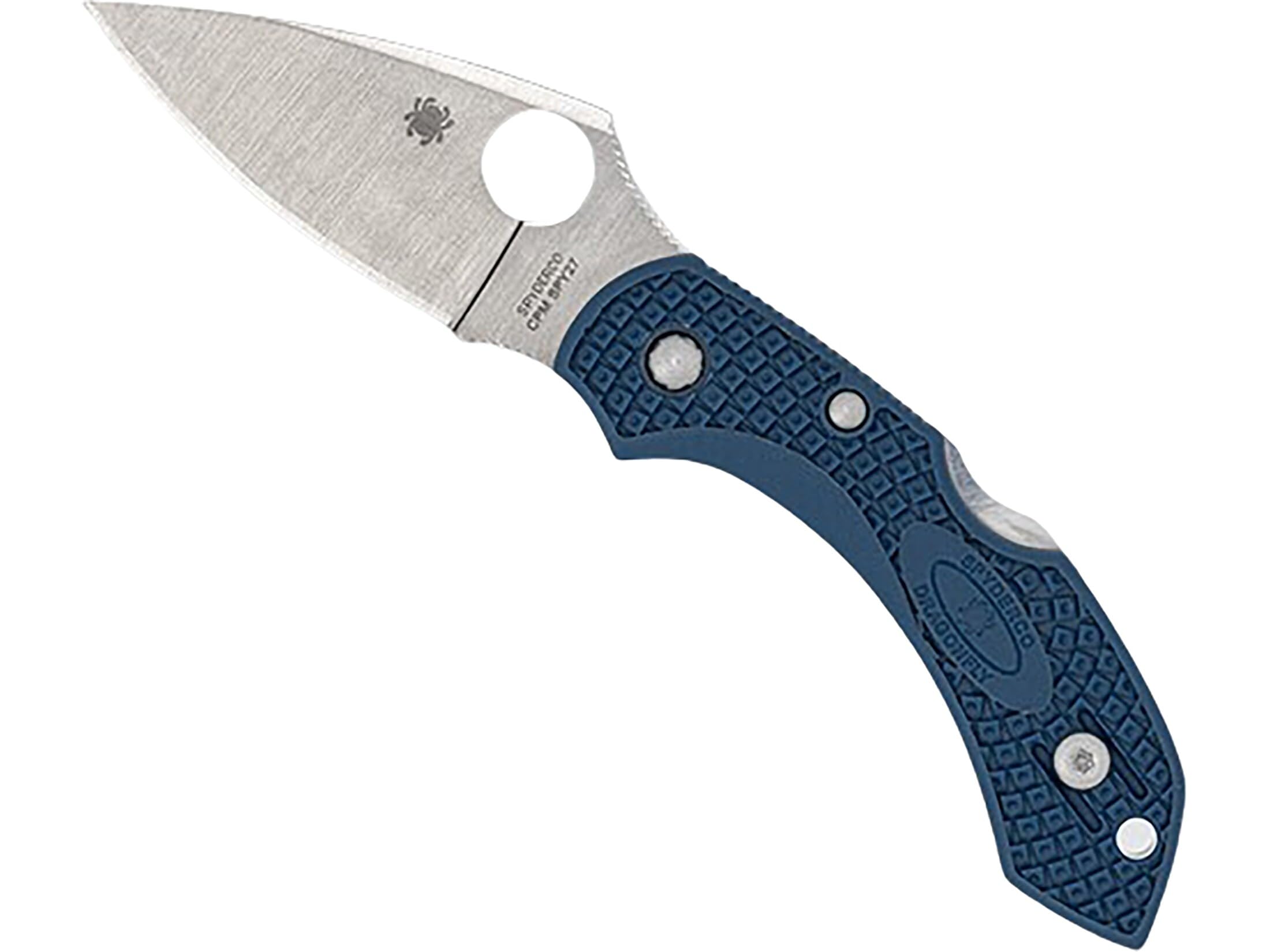 Spyderco Knives Dragonfly 2 Lockback C28PCBL2 Cobalt Blue FRN and CPM SPY27 Stainless Steel Pocket Knife