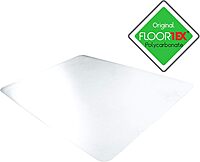 Floortex® Pack of 2 Polycarbonate Rectangular Desk Pads- 17" x 22" 22" x 17"