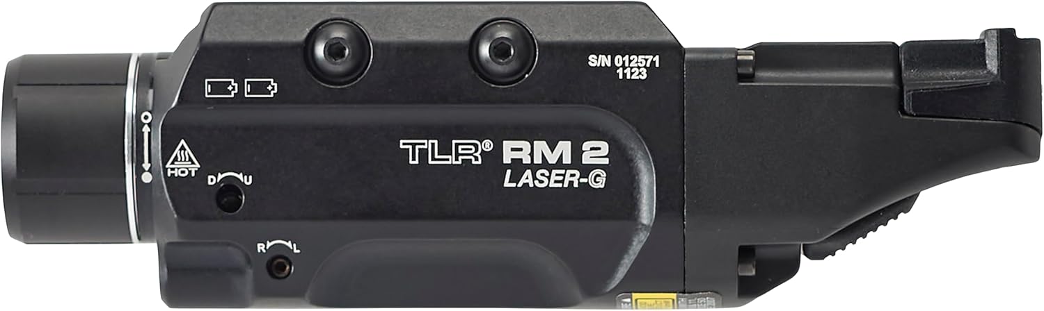 Streamlight 69454 TLR RM 2 G 1000-Lumen Rail-Mounted Tactical Weapon Light with Integrated Green Aiming Laser, and Key Kit