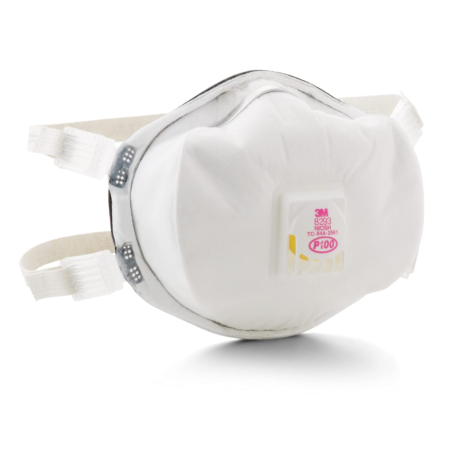 3M Disposable Particulate Cup Respirator 8293 P100 with Cool Flow Exhalation Valve, NIOSH APPROVED