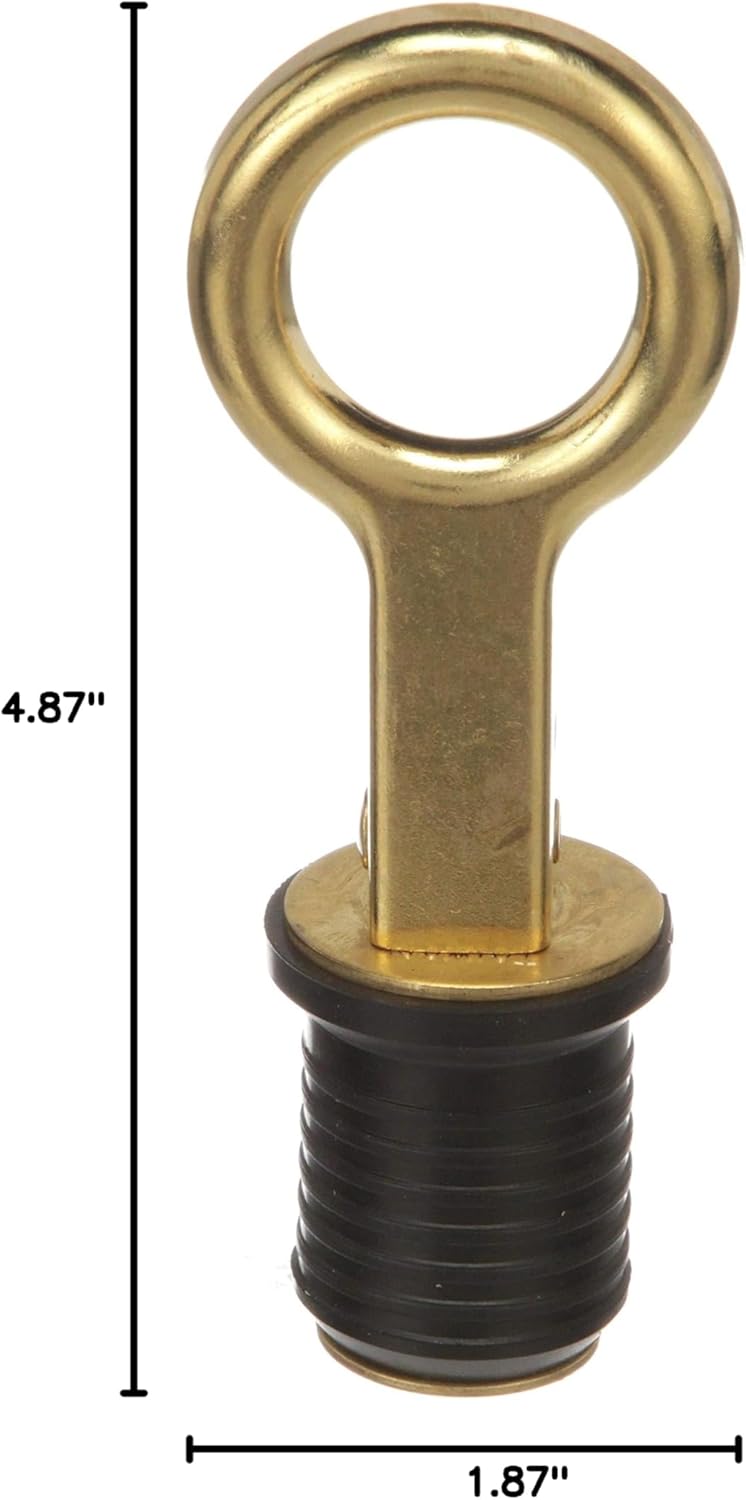 Attwood 7524A7 Snap-Handle Drain Plug, 1" Diameter