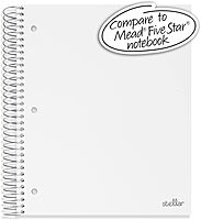 Office Depot® Brand Stellar Poly Notebook, 8 1/2" x 11", 3 Subject, College Ruled, 300 Pages (150 Sheets), White