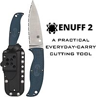 SPYDERCO Enuff 2 Fixed Blade Knife with FRN Handle and Polymer Sheath