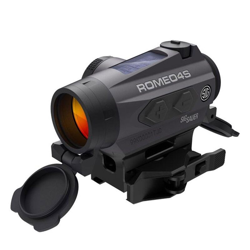 Sig Sauer ROMEO4S 1x 20 mm Tactical Solar Powered Shooting Targeting Waterproof Closed Red Dot Sight 1 MOA Ballistic Circle Quadplex