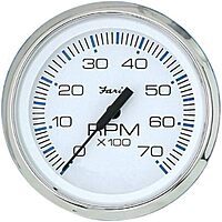Faria 33817 Chesapeake Stainless Steel Tachometer (7000 RPM) - 4" , White