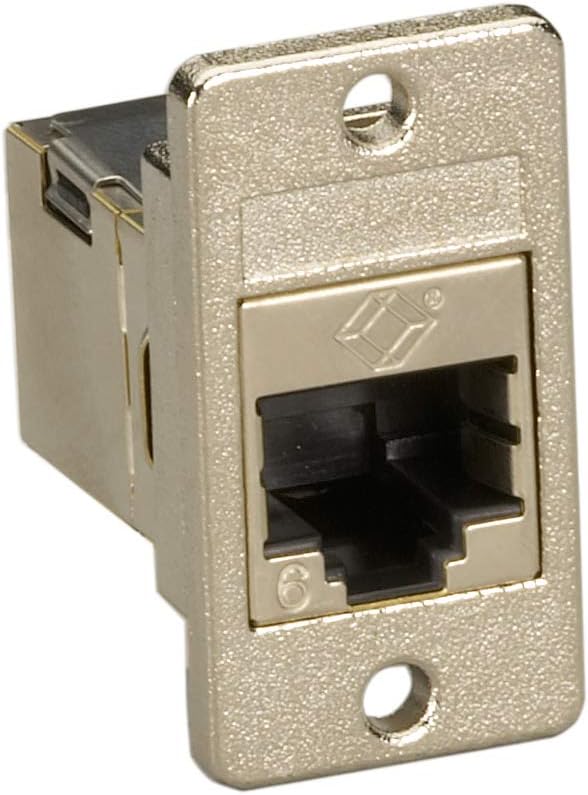 Black Box FMT1021 Panel Mount Cat6 Shielded Coupler - Silver