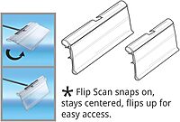 Azar 700843 1.5" x 3" Flip Scan Label Holder, 50 Pack