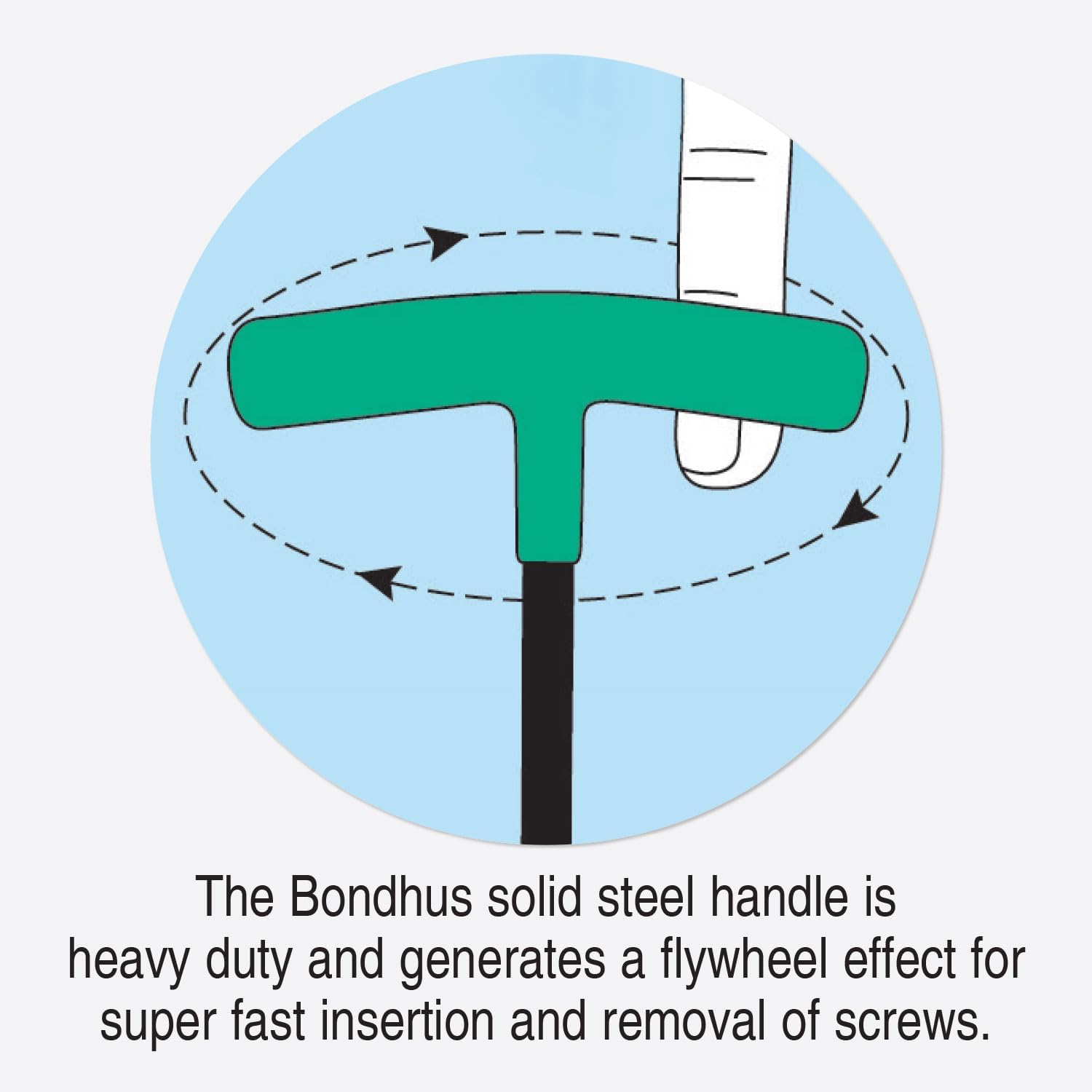 Bondhus 13390 10-Piece T-Handle Hex Key Set (3/32 - 3/8 in) with Stand