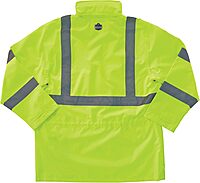Ergodyne GloWear 8365 Rain Jacket, High Visibility, Reflective, ANSI Compliant outerwear Lime, X-Large