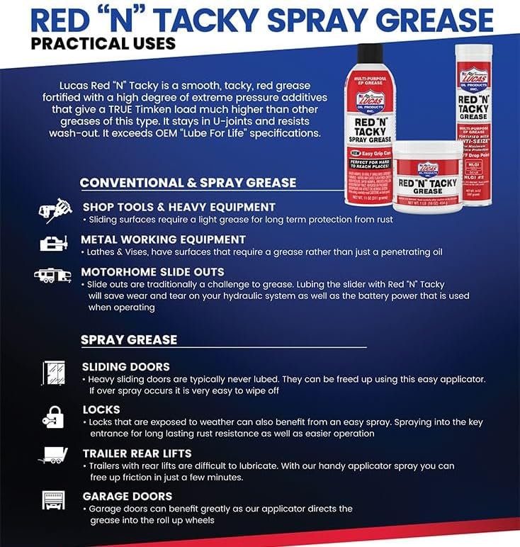 Lucas Oil Red 'N' Tacky Grease