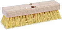 Deck Brush Head, 2" Cream Polypropylene Bristles, 10" Brush