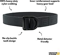 HERO'S PRIDE Tactical Duty Belt, High-Grade Nylon Webbing