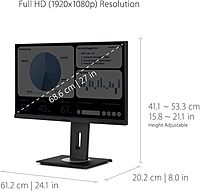 ViewSonic IPS 1080p Ergonomic Monitor with HDMI, DisplayPort, USB & VGA