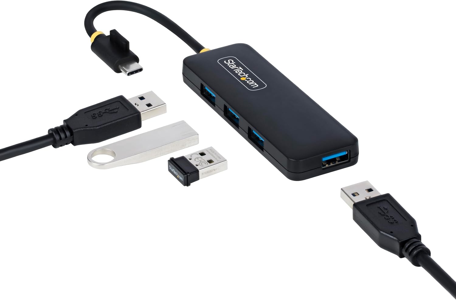 StarTech 4-Port USB 3.0 Hub, Bus-Powered Portable Travel Mini Hub