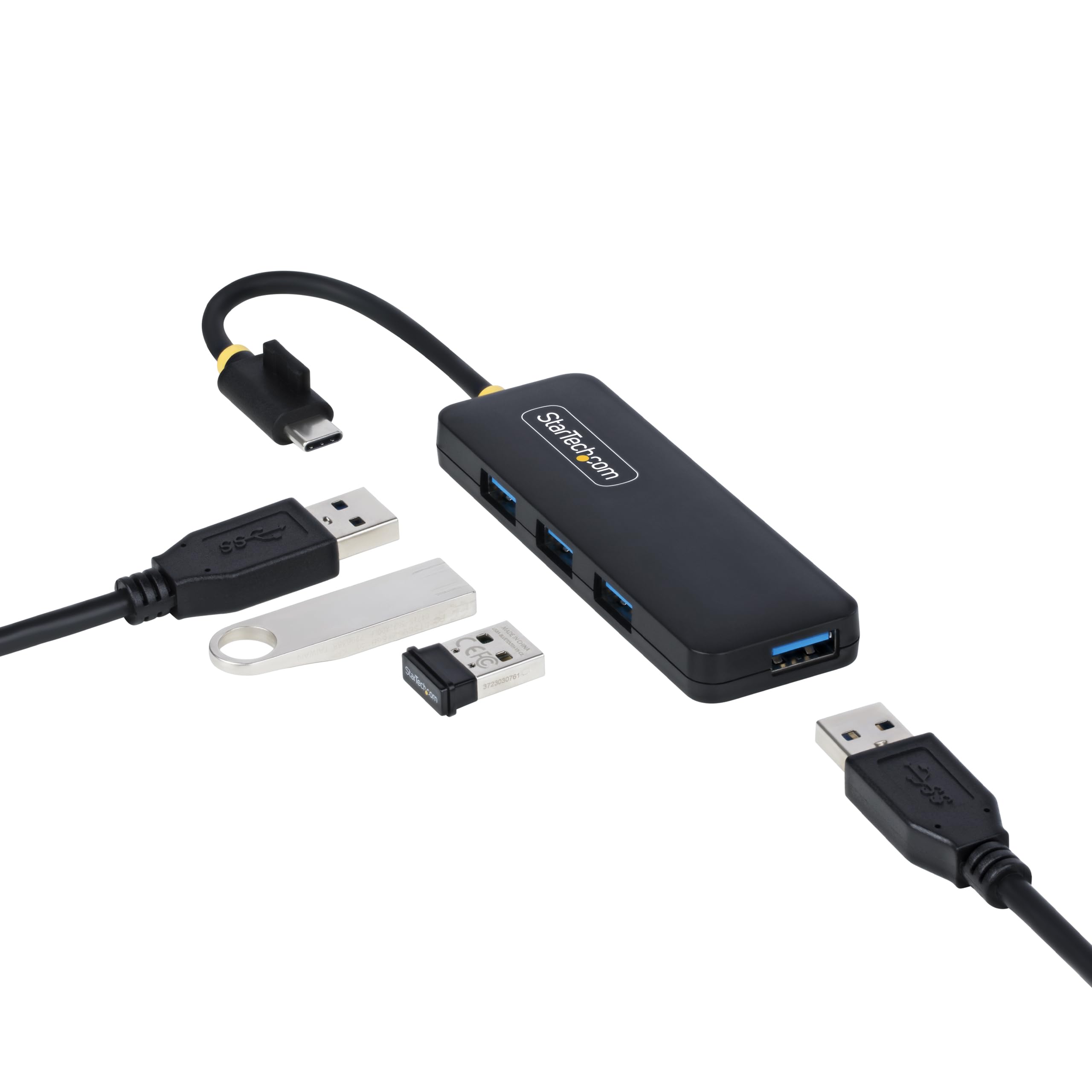 StarTech 4-Port USB 3.0 Hub, Bus-Powered Portable Travel Mini Hub