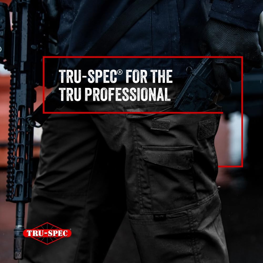 TRU-SPEC 24-7 Original Tactical Pants for Men - Water-Resistant Cargo Work Pants with Concealed Carry - Openings - Brown