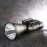 Streamlight 69219 TLR-1 HPL 1000-Lumen Long-Range Rail Mounted Weapon Light Featuring Strobe with Long Gun Kit with Thumbscrew, Safe Off Door Switch and Remote Pressure Switch, Black