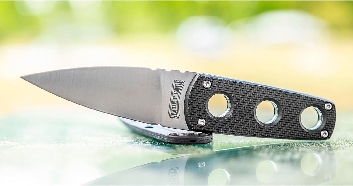 COLD STEEL Secret Edge Durable Lightweight Japanese AUS8A Steel Drop Point 3.5" Fixed Blade Tactical Outdoor Hunting