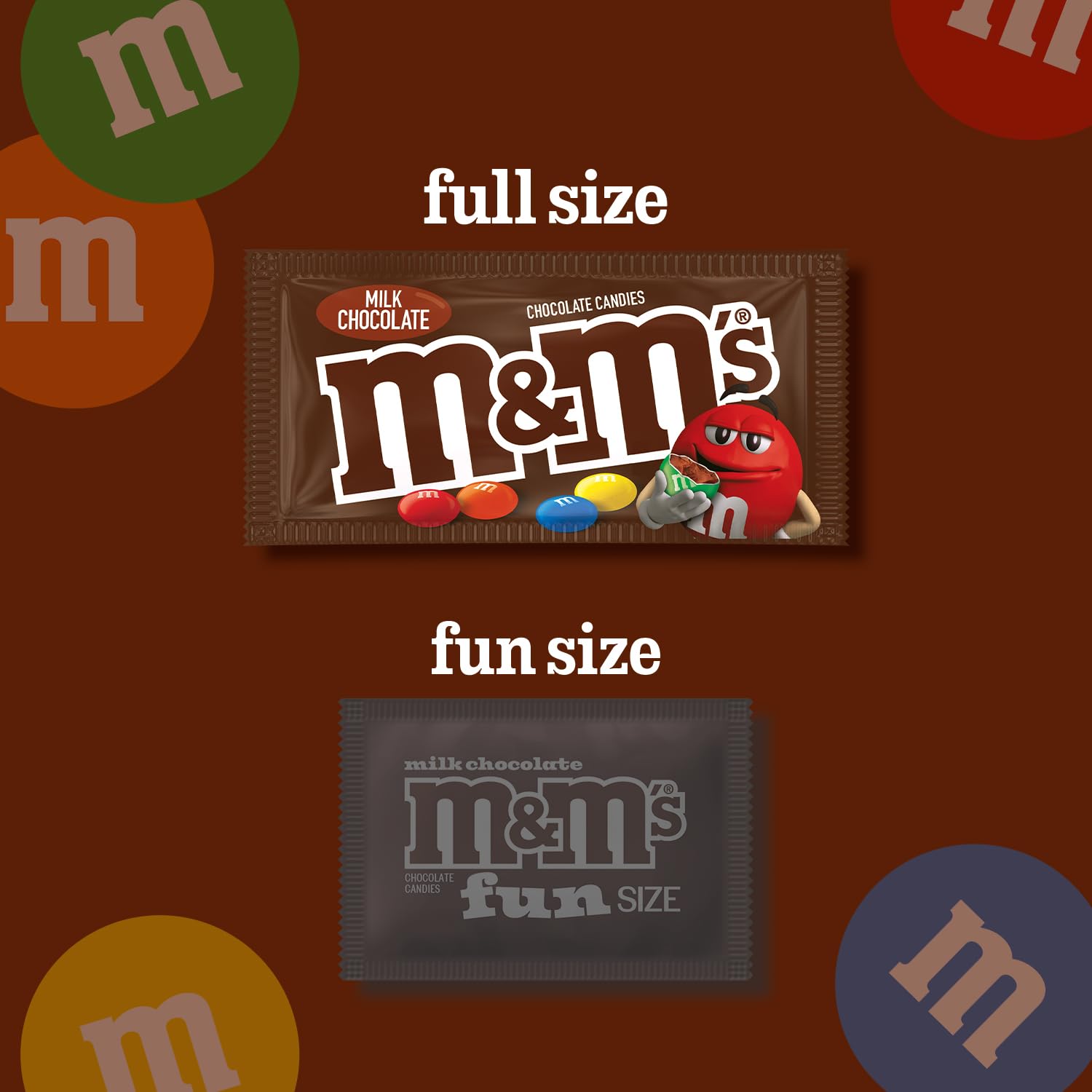M&M'S Full-Size Chocolate Candy, Individually Wrapped Bulk Bags