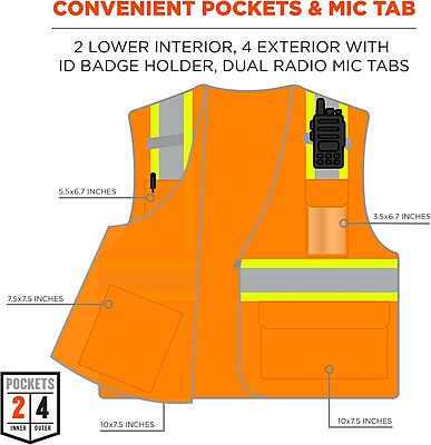 Ergodyne GloWear 8246Z Two-Tone Mesh High-Visibility Safety Vest