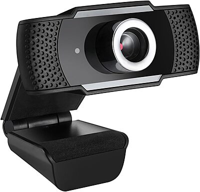 CyberTrack H4 Webcam 1080P HD USB Webcam with Built-in Microphone, Black