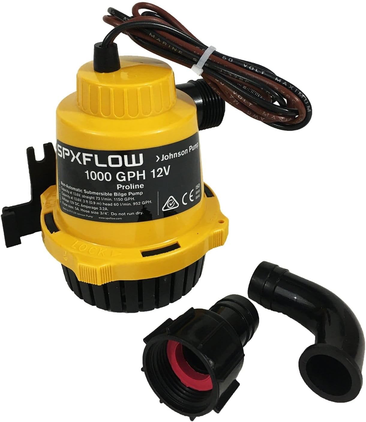 Johnson Pumps - 22102 PROLINE Bilge Pump 1000 GPH 2.5A