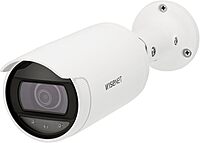 HANWHA ANO-L7012R Wisenet IR Bullet Camera, White; 4MP Resolution; 1/3" CMOS Sensor; IR Visibility Up to 65.6 feet