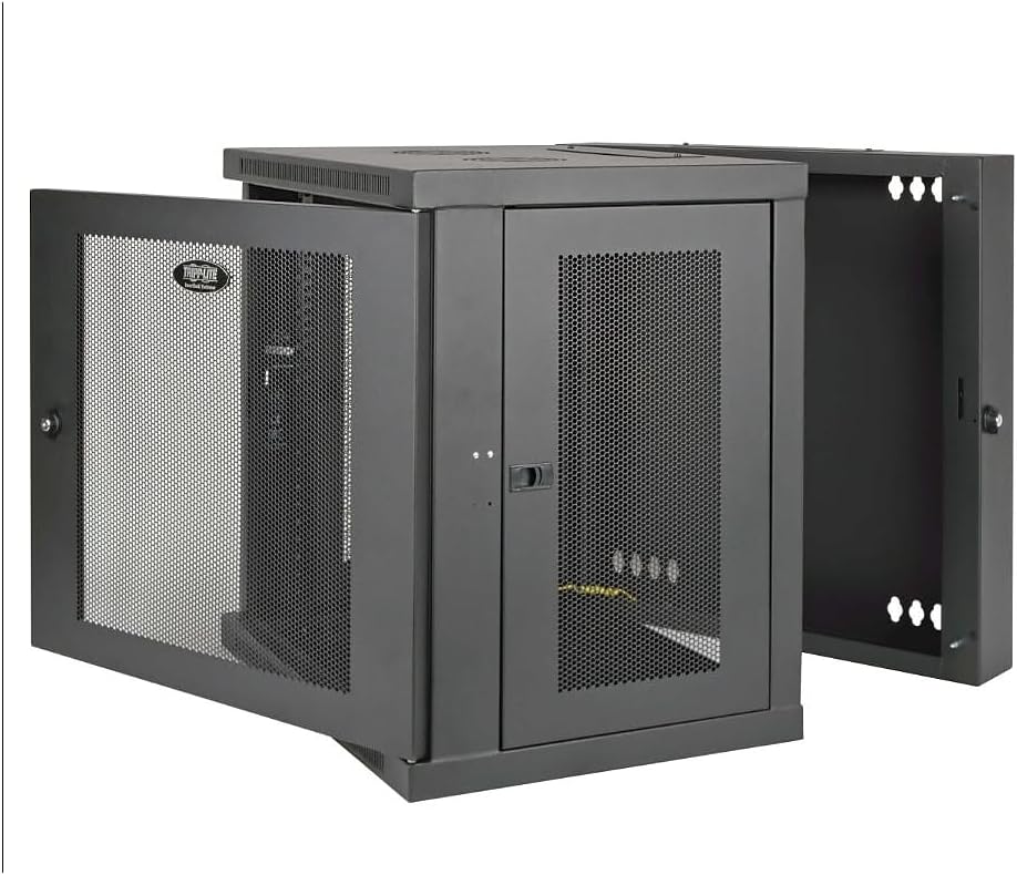 Tripp Lite - SRW12US 12U Wall Mount Rack Enclosure Server Cabinet, Hinged, 20.5" Deep, Switch-Depth (SRW12US) black