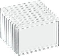 AZAR DISPLAYS U-Frame Wall-Mount Acrylic Sign Holders, Clear, Pack Of 10