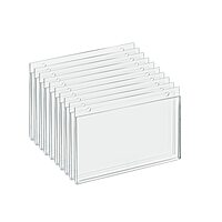 AZAR DISPLAYS U-Frame Wall-Mount Acrylic Sign Holders, Clear, Pack Of 10