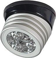 Lumitec Zephyr LED Spreader/Deck Light -Brushed, Black Base - White Non-Dimming