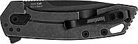 Kershaw Radar Folding Pocket Knife, 2.9 inch BlackWash Finish Blade, Black Handle, Pocketclip