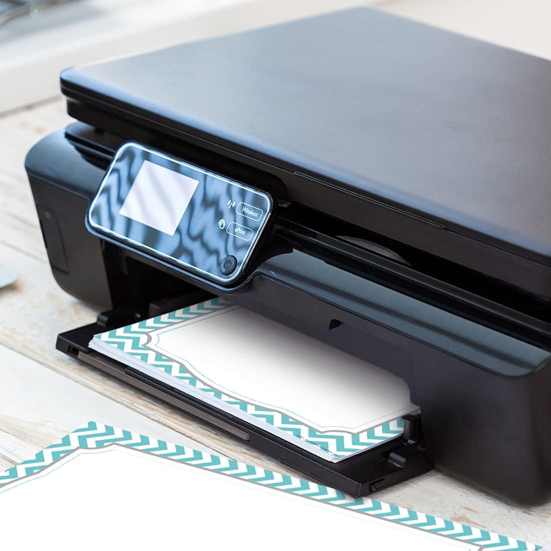 Barker Creek Turquoise Chevron Computer Paper, 8-1/2 x 11 Inches, 50 Sheets