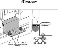 Pelican Air Case Roof Rack Mount - Compatible with Pelican Air Cases 1745, 1745 Bow Case, and 1755 (Black)