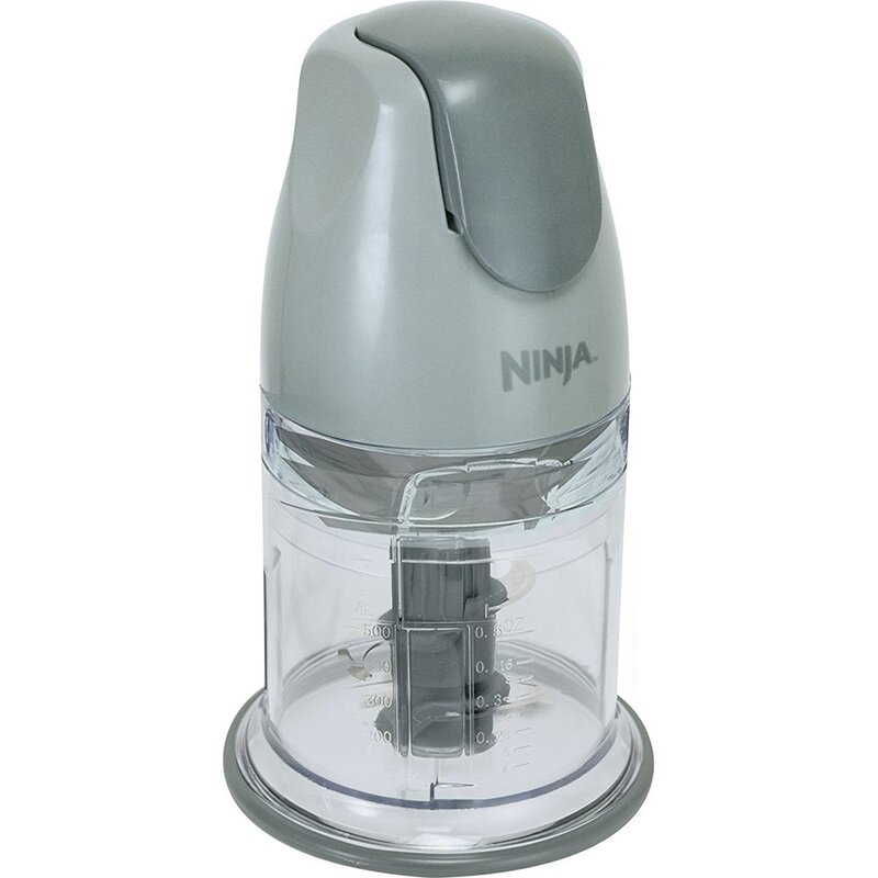 Ninja QB900B Master Prep Food Processor Blender with 48 oz Pitcher & 16 oz Chopping Bowl, Perfect for Frozen Blending & Chopping, 400 Watts, Dishwasher Safe, Countertop, Grey Gray
