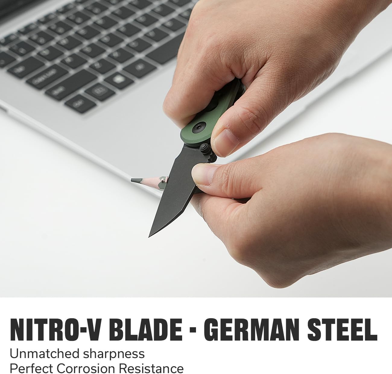 CIVIVI Pragma Folding Knife 2.2" Wharncliffe, Aluminum Handle, Carabiner & Bottle Opener