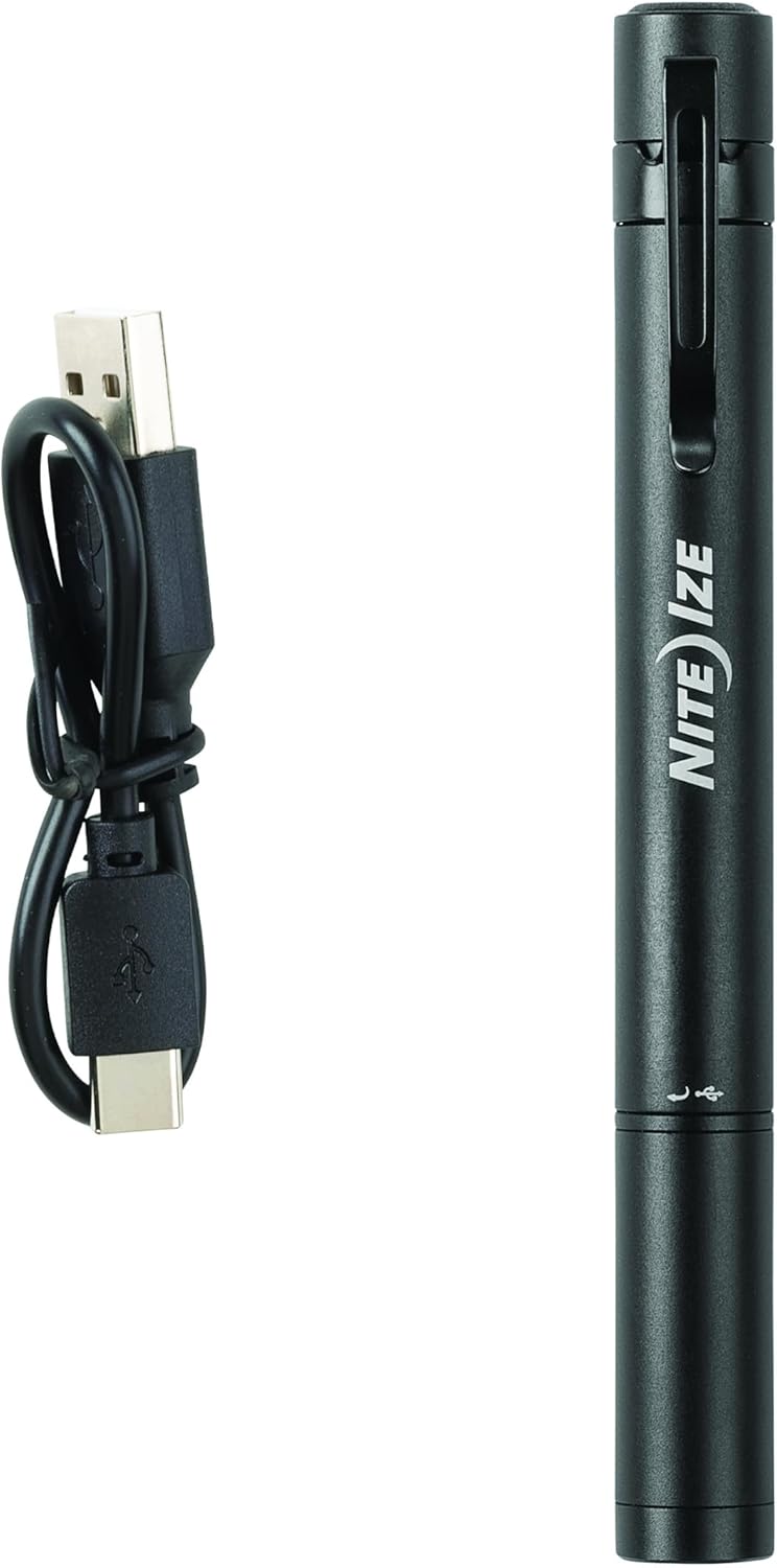 Nite Ize Radiant Rechargeable Pen Light - Rechargeable Pen Flashlight - Mini Flashlight for Job Sites or Emergency Kits