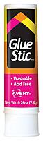 Avery Glue Stic White, 0.26 oz., Washable, Nontoxic, Permanent Adhesive, 1 Glue Stick (00161)