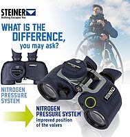 Steiner Optics Marine Commander 7x50 with Compass Professional Waterproof Binoculars, German Quality, Crystal Clear Images