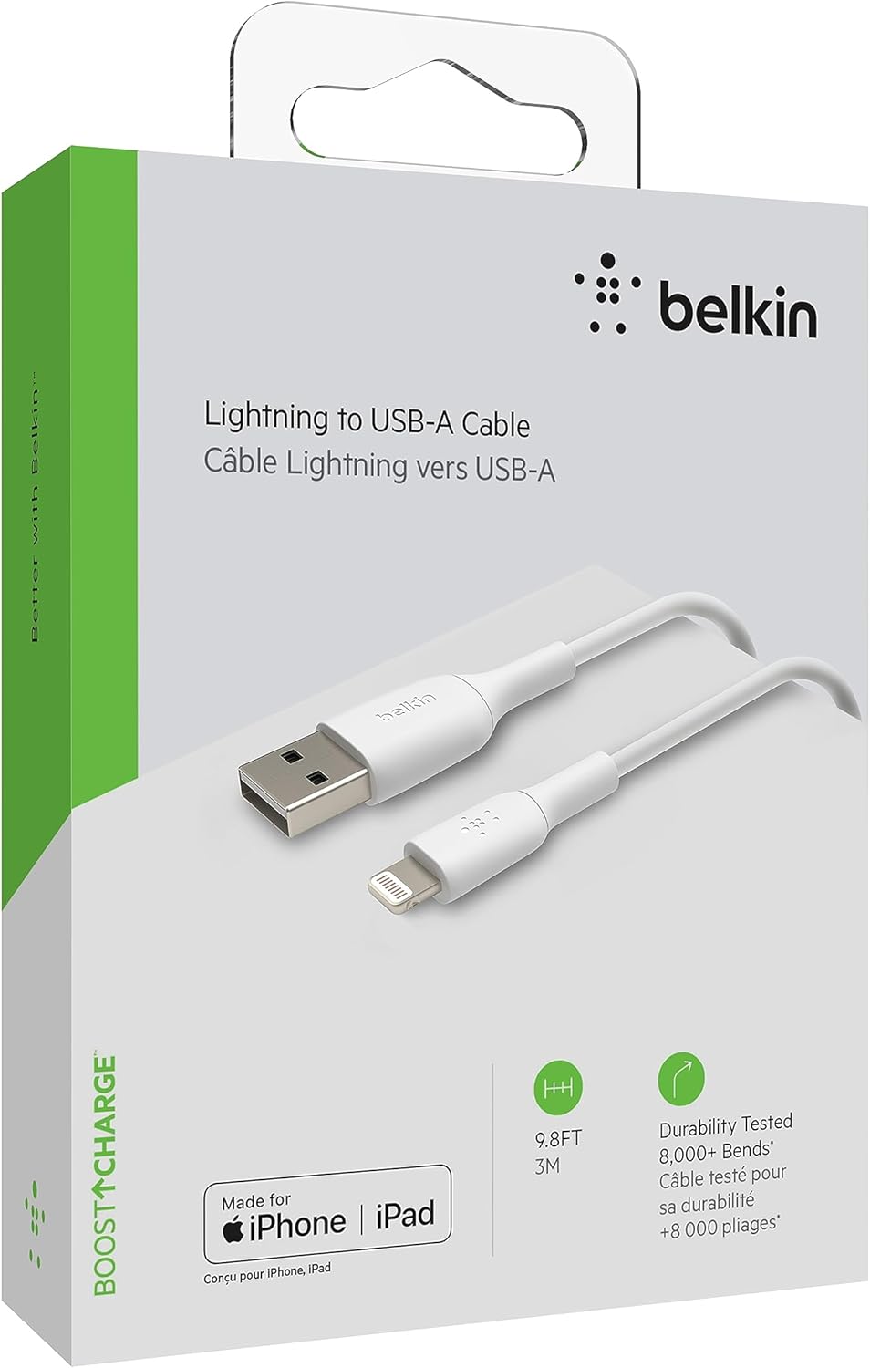 Belkin BoostCharge Lightning to USB-A Cable - MFi-Certified