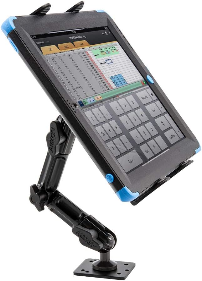 ARKON Mounts - Heavy-Duty Tablet Mount | Secure Drill Base for Cars, Walls